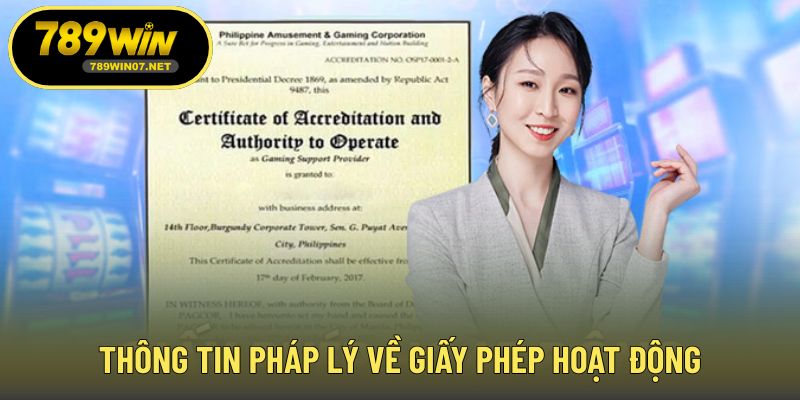 Thông tin pháp lý về giấy phép hoạt động